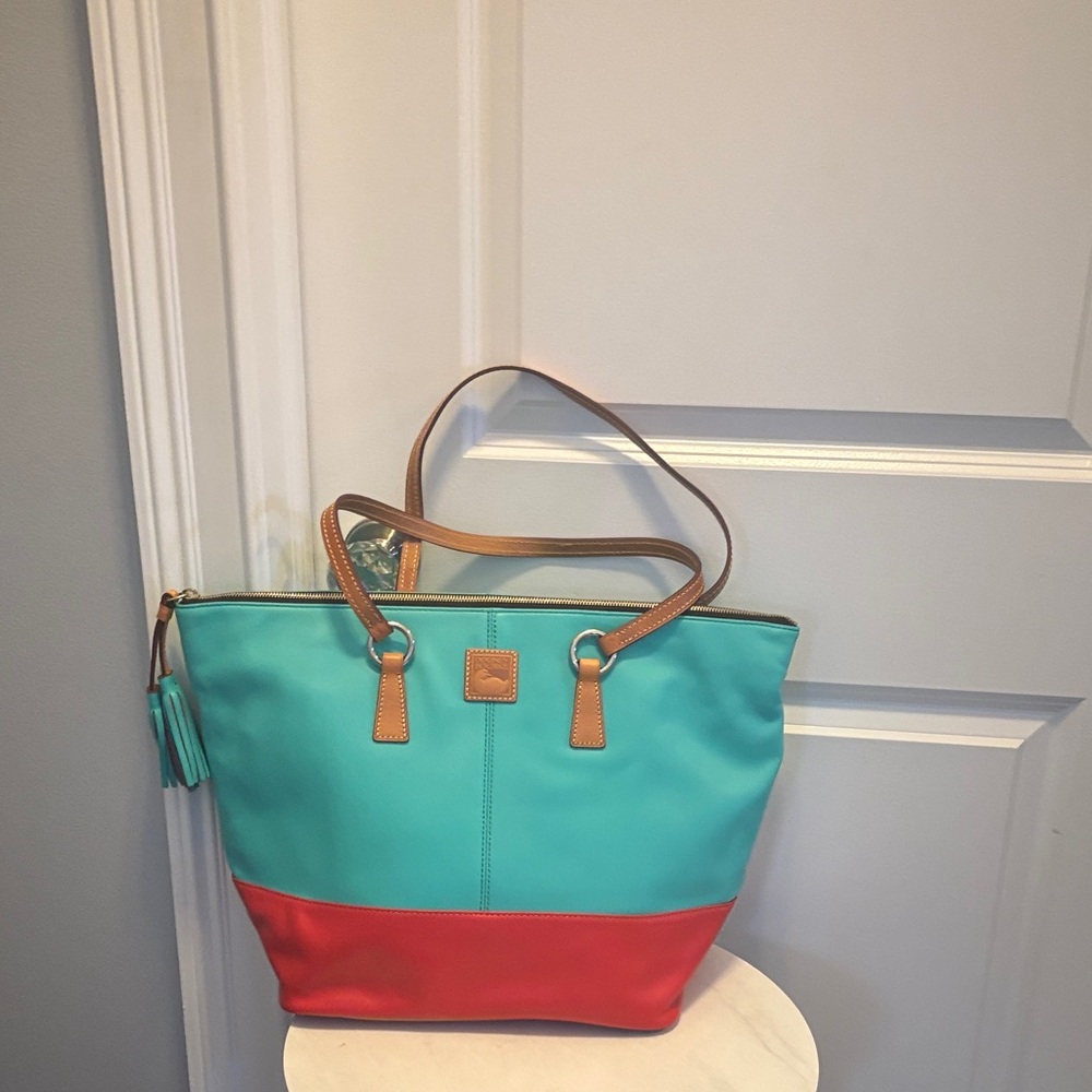 Dooney and Burke Two-Tone Tote Bag - Picture 2 of 7